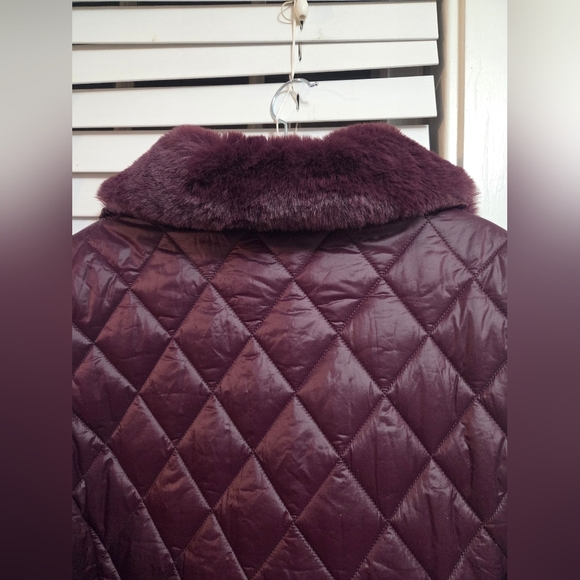 Calvin Klein Purple Quilted Vest with Belted Waist - Picture 9 of 15